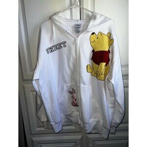 Winnie The Pooh And Friends Jacket White Cotton Knit Disney Womens’s Large